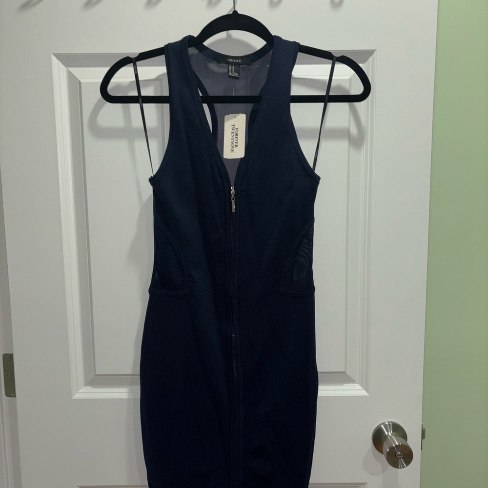 Navy Blue Sleeveless Dress